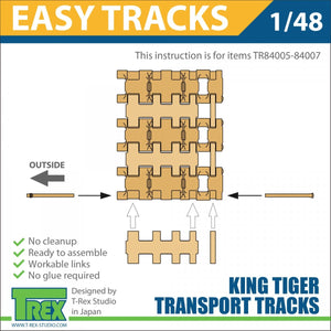 T-Rex Studio TR84005 Chenilles de transport King Tiger, motif 1 1/48 – image 5