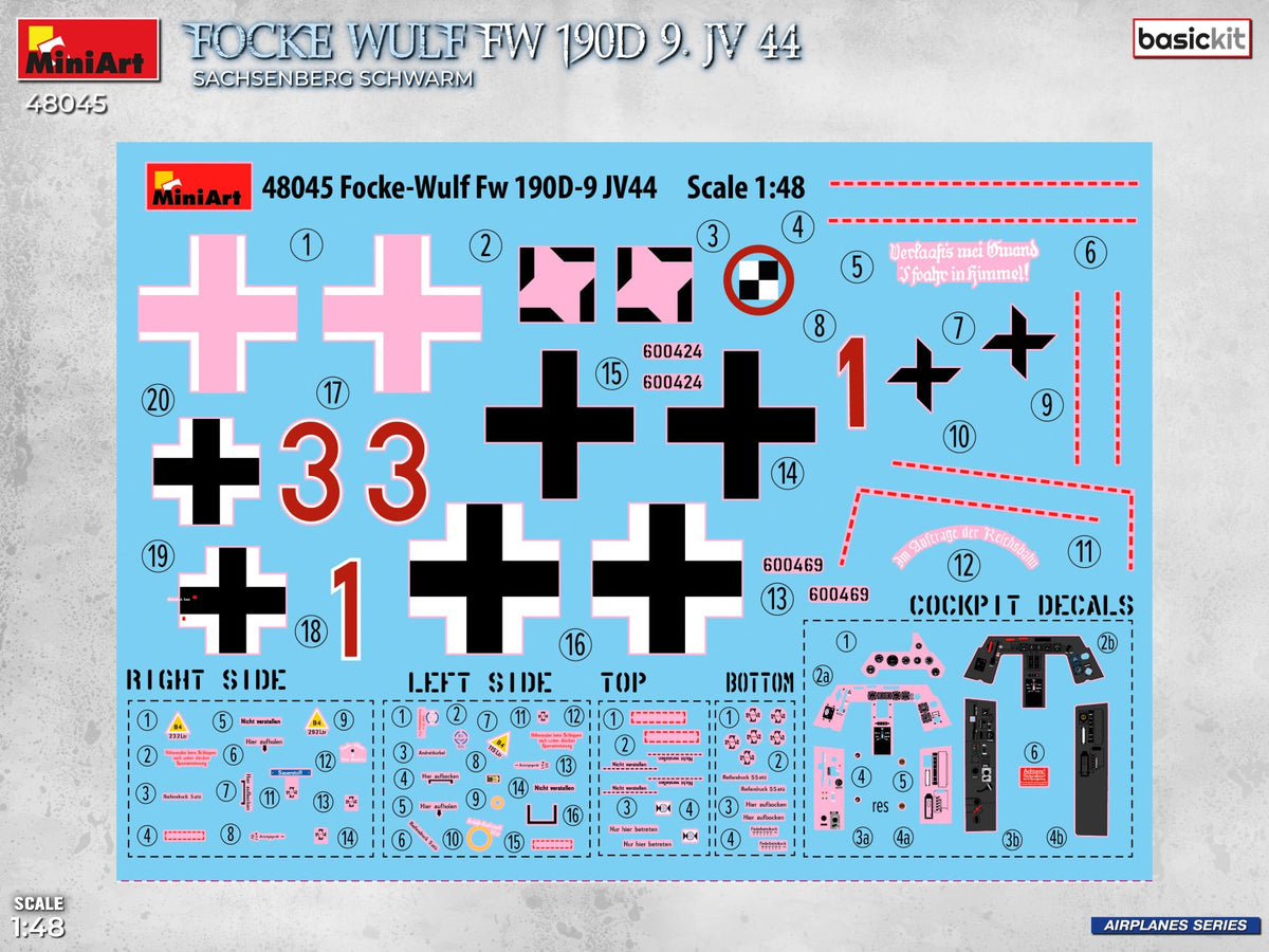 MiniArt 48045 Focke-Wulf Fw 190D-9. JV 44 “Sachsenberg Schwarm”. BASIC KIT 1/48 – immagine 2