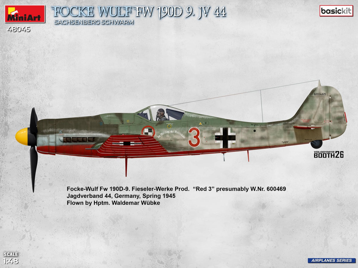 MiniArt 48045 Focke-Wulf Fw 190D-9. JV 44 “Sachsenberg Schwarm”. BASIC KIT 1/48 – immagine 3
