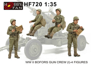 Hobby Fan HF720 Équipe de canon Bofors de la Seconde Guerre mondiale (I) - 4 figurines