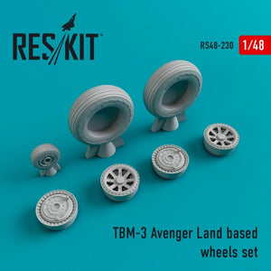 RESKIT RS48-0230 TBM-3 Avenger Jeu de roues terrestres 1/48