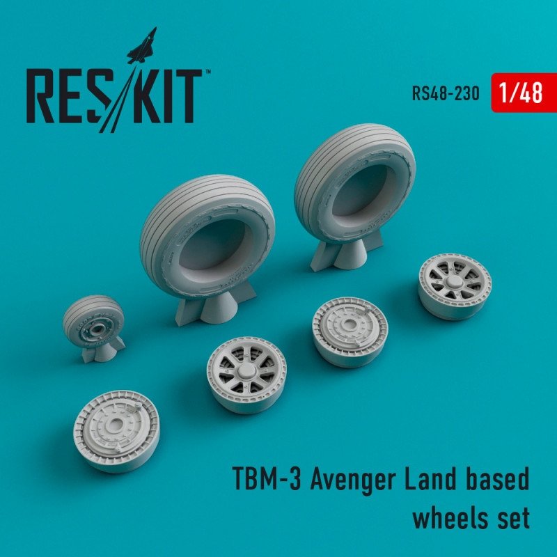 RESKIT RS48-0230 TBM-3 Avenger Jeu de roues terrestres 1/48