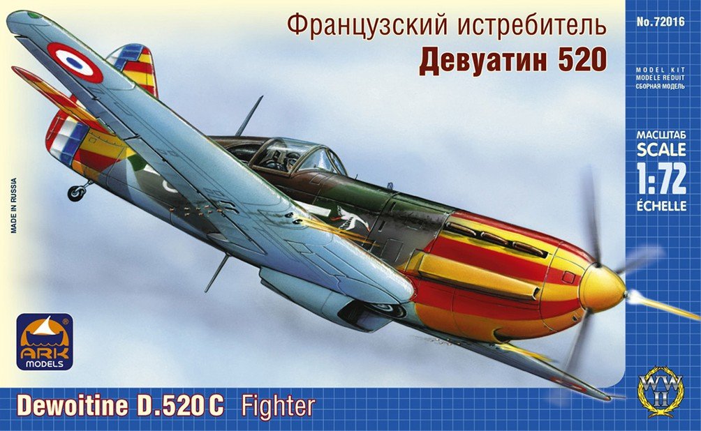 Ark Models 72016 Dewoitine D.520 C Chasseur français (1/72)