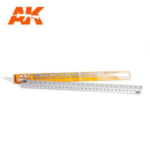 Règle triangulaire métallique multi-échelle AK Interactive AK9049