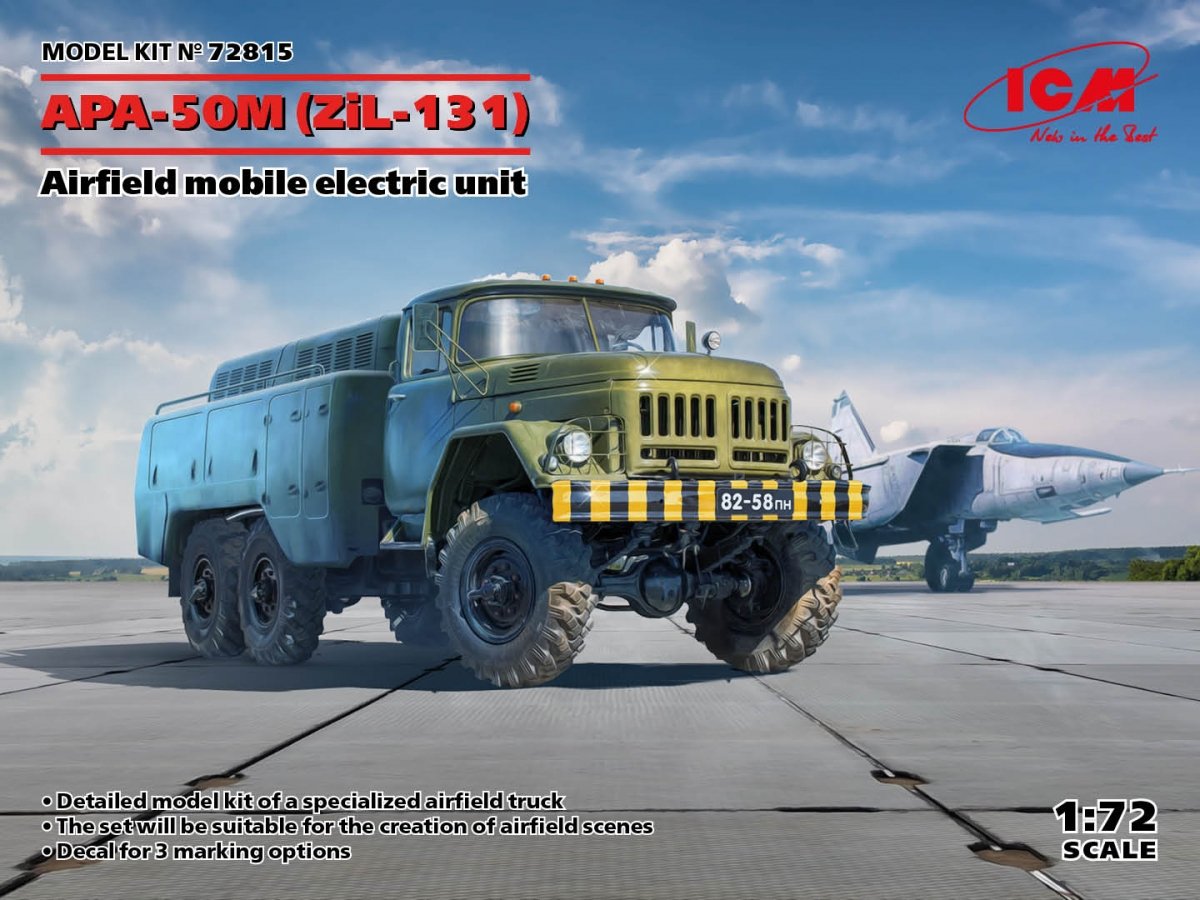 ICM 72815 APA-50M (ZiL-131) Unité électrique mobile d&amp;#39;aérodrome 1/72
