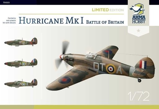 Arma Hobby 70023 Hurricane Mk I - Bataille d'Angleterre - Édition limitée 1/72