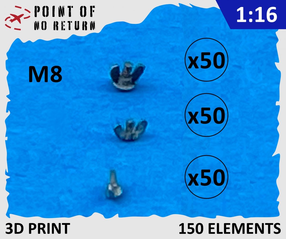 Point of no Return 1623002 M8 wing nuts 1/16