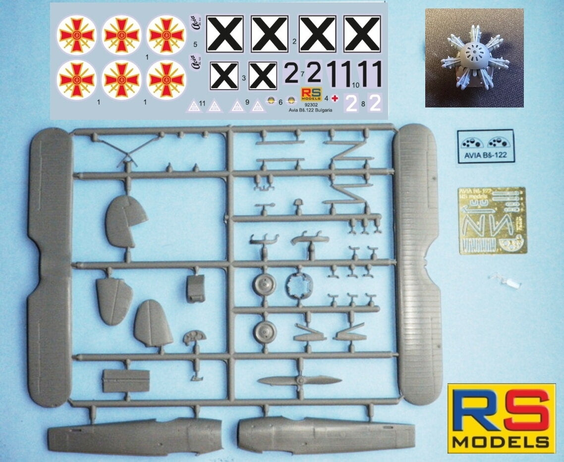 RS Models 92302 Avia Bs.122 Avion d&amp;#39;entraînement bulgare de la Seconde Guerre mondiale, échelle 1/72 – Bild 4
