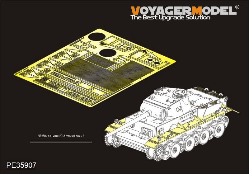 Garde-boues Voyager Model PE35907 pour char allemand Pz.Kpfw.VI Ausf.C/B (VK36.01) de la Seconde Guerre mondiale, compatibles avec RENOSYS au 1/35