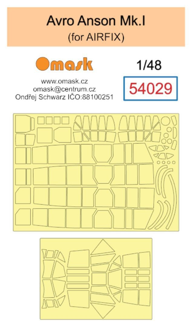 Masques Omask 54029 Avro Anson Mk.I (pour Airfix) 1/48