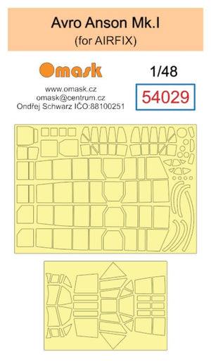 Masques Omask 54029 Avro Anson Mk.I (pour Airfix) 1/48