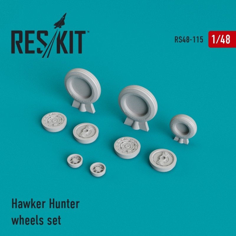 RESKIT RS48-0115 Jeu de roues Hawker Hunter 1/48