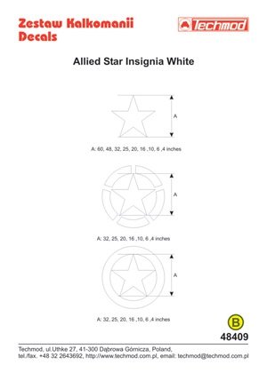 Techmod 48409 - Insigne étoile allié blanc (1/48) – Bild 2
