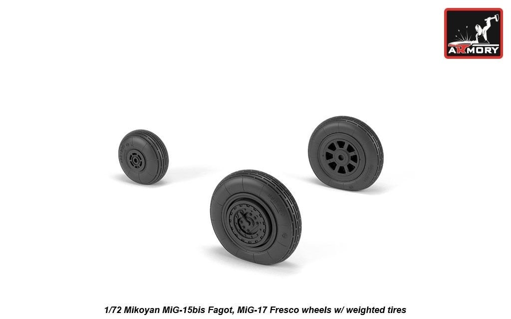 Armory Models AW72054 Mikoyan MiG-15bis Fagot (tardif) / MiG-17 Fresco roues avec pneus lestés 1/72 – Bild 3
