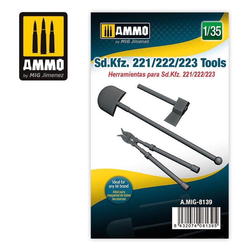Munitions du Mig 8139 Sd.Kfz. 221/222/223 Outils 1/35