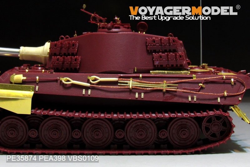 Maquette Voyager PE35874 Char King Tiger allemand de la Seconde Guerre mondiale (tourelle Hensehel) pour MENG 1/35 – Bild 12