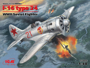 ICM 48097 I-16 type 24, chasseur soviétique de la Seconde Guerre mondiale, échelle 1/48