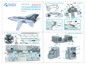 Quinta Studio QDS+32230 Tornado IDS Intérieur italien imprimé en 3D et coloré sur papier décalcomanie (Italeri) (Petite version) (avec pièces en résine imprimées en 3D) 1/32 – Bild 3