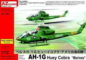 Maquette AZ7449 Bell AH-1G Early Huey Cobra Marines 1/72