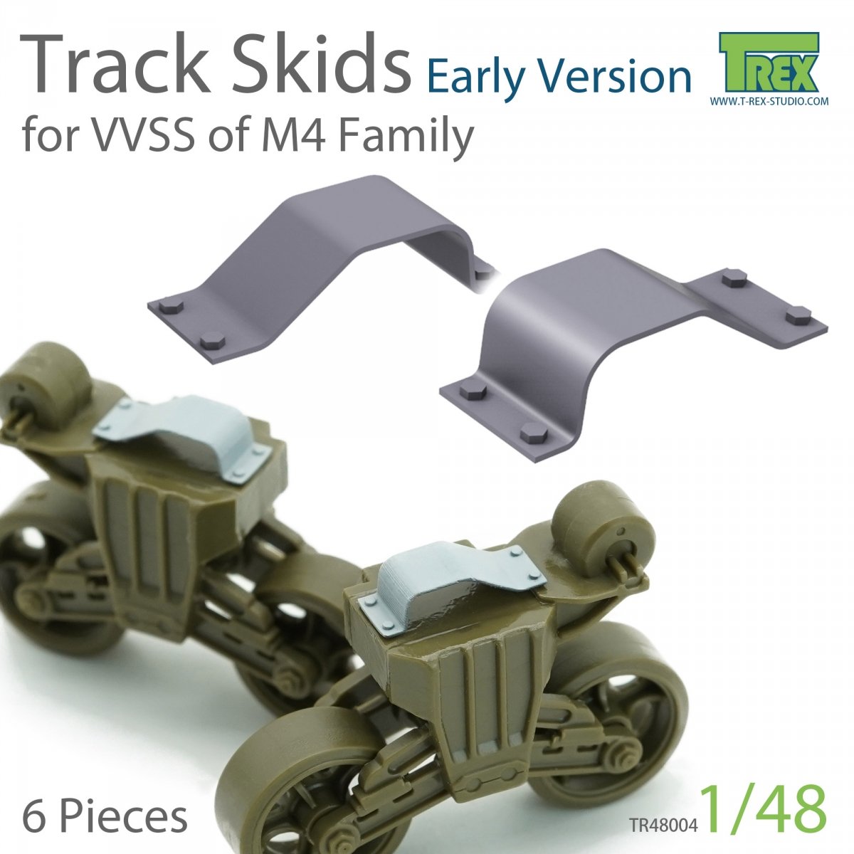 Kit de patins de chenille T-Rex Studio TR48004 (version initiale) pour la famille M4 au 1/48