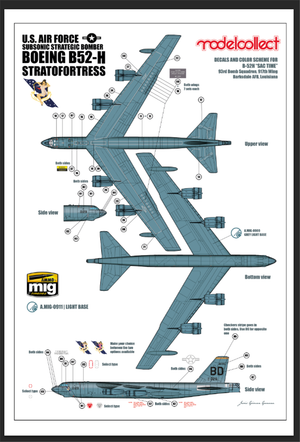 Modelcollect UA72200 B-52H US Stratofortress Bombardier stratégique 1/72 – imagen 22