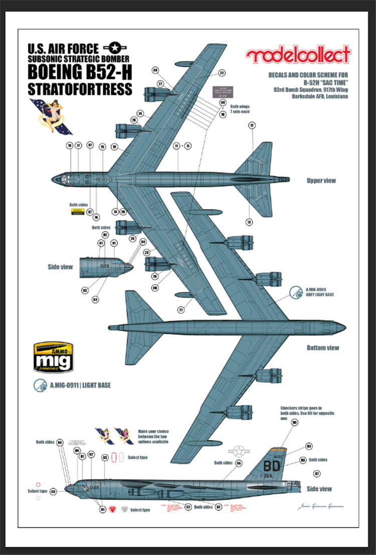 Modelcollect UA72200 B-52H US Stratofortress Bombardier stratégique 1/72 – imagen 22