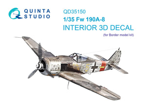 Quinta Studio QD35150 Fw 190A-8 interior 3D decals Border Model 1/35