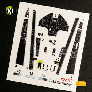 KELIK K32010 F-8J CRUSADER - Décalcomanies 3D intérieures pour maquette Trumpeter au 1/32 – image 6