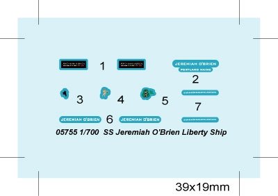 Trumpeter 05755 SS Jeremiah O&amp;#39;Brien Liberty Ship 1/700 – image 3