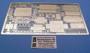 Aber 35130 Chars pour le char moyen soviétique T-55A, partie 3, ensemble supplémentaire (TAM, TRU) (1/35)