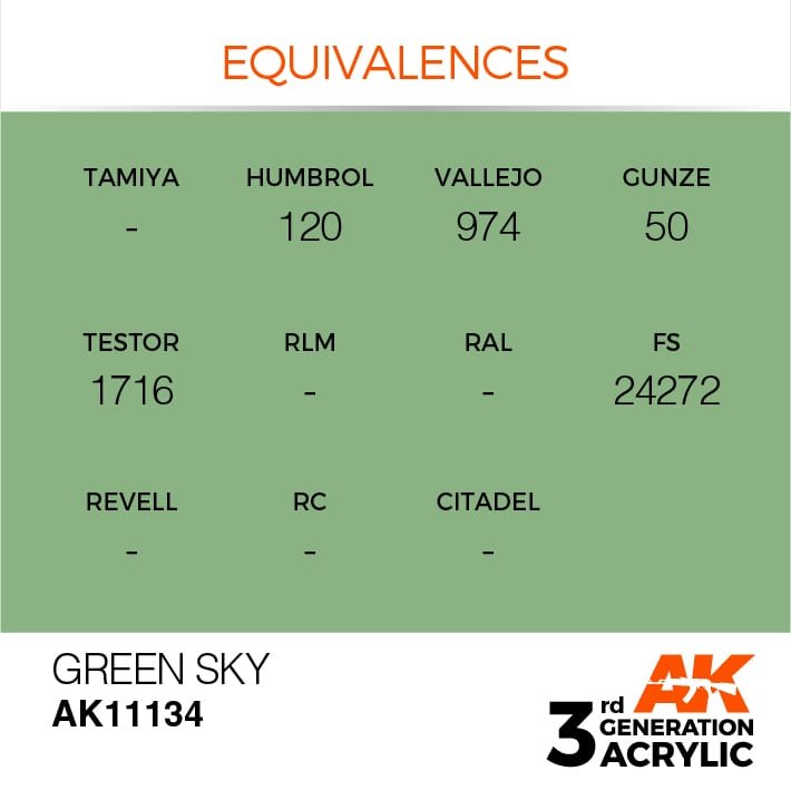 AK Interactive AK11134 GREEN SKY – STANDARD 17 ml – imagen 3