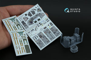 Intérieur imprimé en 3D et coloré sur papier décalcomanie (Italeri) de la Quinta Studio QD+32231 Tornado ECR (avec pièces en résine imprimées en 3D) à l&amp;#39;échelle 1/32 – imagen 2