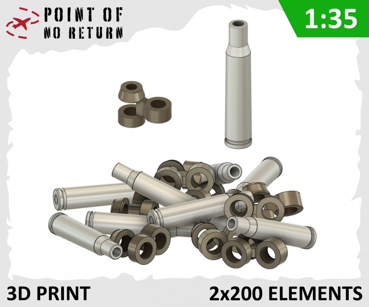 Point of no Return 3522013 Cartouches et maillons pour munitions Browning M2HB de calibre 0,5 pouce, 1/35