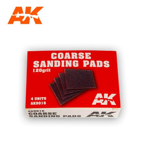 Tampons de ponçage à gros grain AK Interactive AK9016 – 120 GRIT. 4 unités.