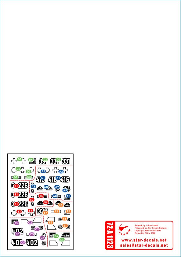 Star Decals 72-A1123 SdKfz 250 « neu » n° 2 SdKfz 250/1, SdKfz 250/3 et SdKfz 250/7 - Marquages ​​Waffen-SS 1/72 – imagen 2