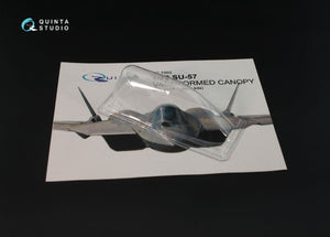 Quinta Studio QC72003 SU-57 verrière transparente thermoformée 2 pièces (pour kits Zvezda 7319) 1/72  – immagine 3