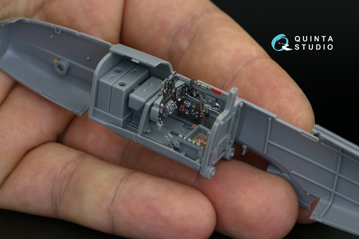 Intérieur imprimé en 3D et coloré sur papier décalcomanie Quinta Studio QD48141 Ki-61-Id (Tamiya) 1/48 – immagine 3