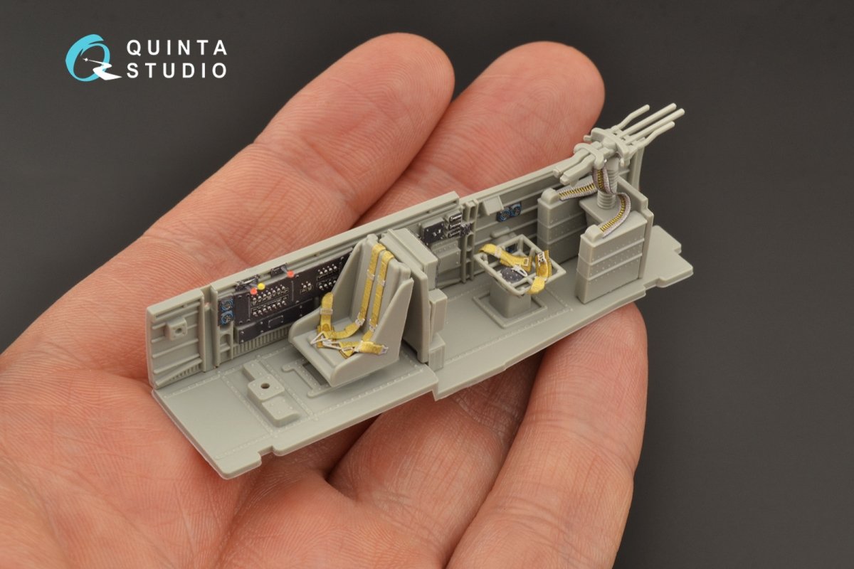 Intérieur imprimé en 3D et coloré sur papier décalcomanie Quinta Studio QD48207 Ju 87D/G (Italeri) 1/48 – Bild 3