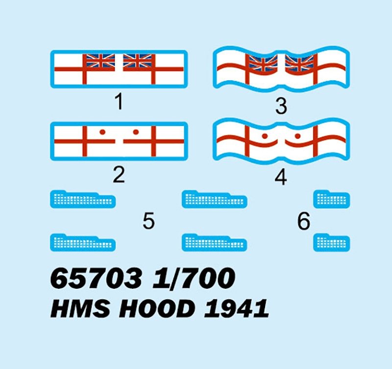 J&amp;#39;adore le kit 65703 HMS Hood 1941 Top Grade 1/700 – image 5