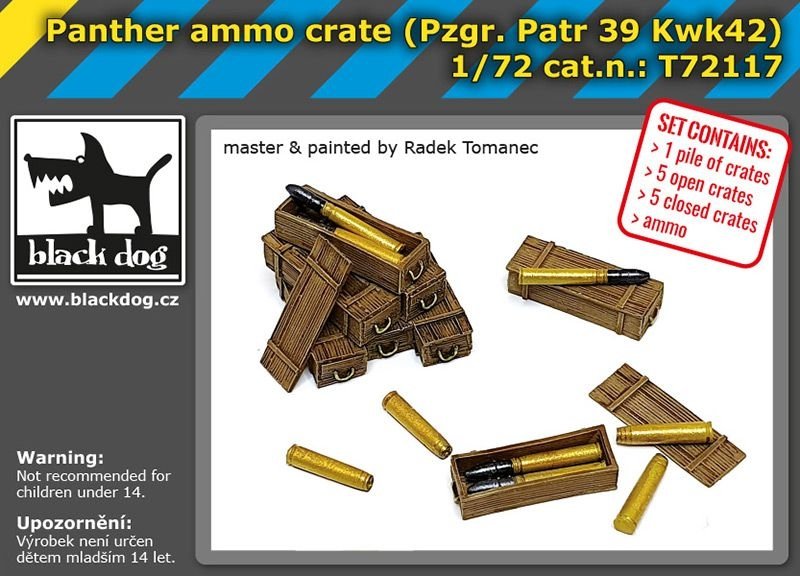 Black Dog T72117 Panther ammo crate 1/72 – zdjęcie 2
