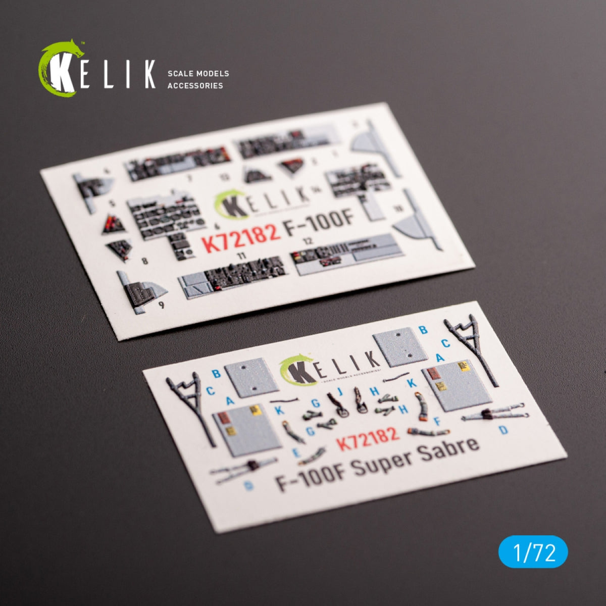 Kelik K72182 F-100F - interior 3D decals for Trumpeter kit 1/72