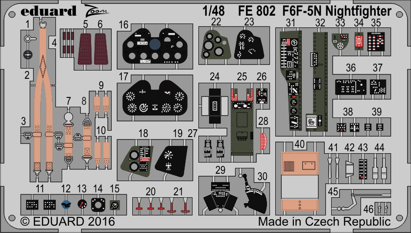 Eduard FE802 F6F-5N Chasseur de nuit EDUARD 1/48