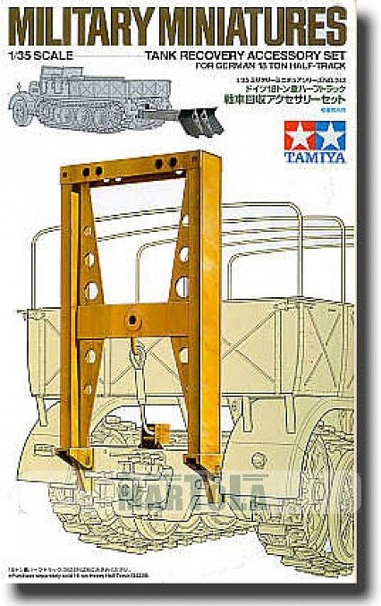 Tamiya 35243 Kit d&amp;#39;accessoires de récupération de chars pour semi-chenillé allemand de 18 tonnes (1/35)