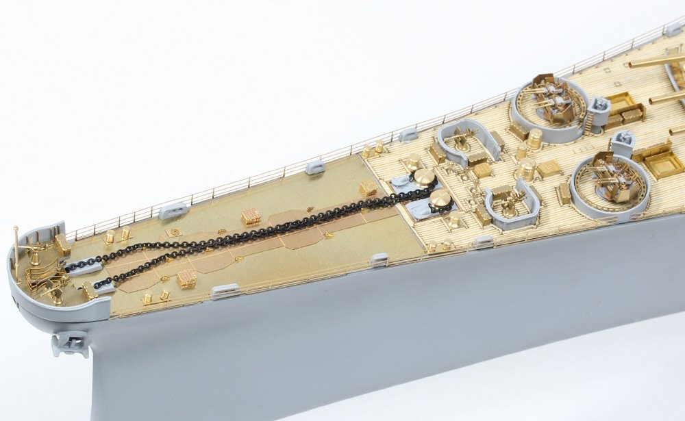 Pontos 37026FB USS BB-63 Missouri 1945 Ensemble de détails avancés (Pont en bois teinté bleu 20B) (1/350) – immagine 4