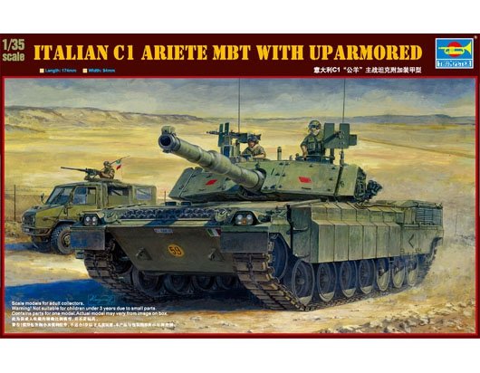 Trumpeter 00394 Char de combat principal italien C1 Ariete avec armement amélioré (1/35)