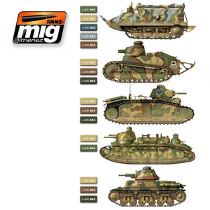 Munitions Mig 7110, couleurs de camouflage françaises de la Première et de la Seconde Guerre mondiale, 6 x 17 ml – image 2