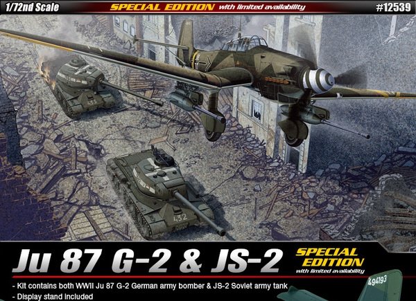 Maquette Academy 12539 Ju-87G-2 / JS-2 au 1/72