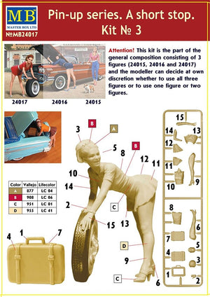 Master Box 24017 Série Pin-up. « Une courte halte ». Kit n° 3 1/24 – immagine 2