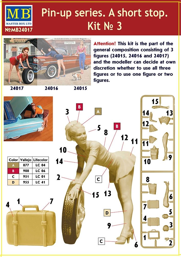Master Box 24017 Série Pin-up. « Une courte halte ». Kit n° 3 1/24 – immagine 2