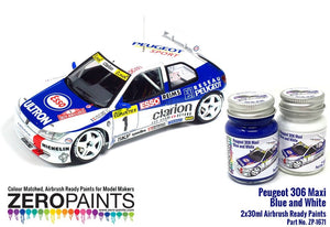 Kit de peinture Zero Paints 1671 Peugeot 306 Maxi 1996 Rallye Monte Carlo Bleu/Blanc (2 x 30 ml) – Bild 2